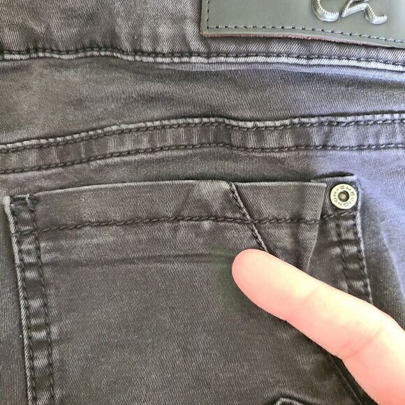 Chevignon Women Skinny Moto Jeans Size 8 Tall Grunge Edgy Punk Reinforced Knee - Picture 7 of 12